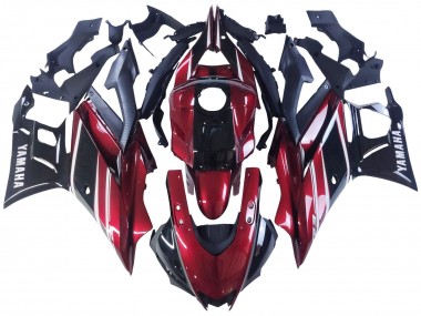 Purchase 2022-2024 Dark Red Black Yamaha YZF R3/R25 Motorcycle Fairings UK