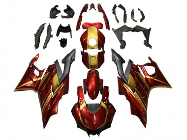 Purchase 2022-2024 Red Gold Yamaha YZF R3/R25 Motorcycle Fairings UK