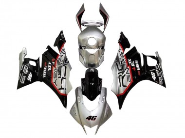 Purchase 2022-2024 Silver Black 46 Yamaha YZF R3/R25 Motorcycle Fairings UK