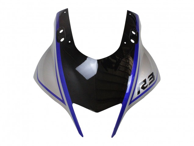 Purchase 2022-2024 Silver Blue Glossy Black Yamaha YZF R3/R25 Motorcycle Fairings UK