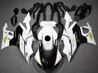 Purchase 2022-2024 White Black Monster Yamaha YZF R3/R25 Motorcycle Fairings UK