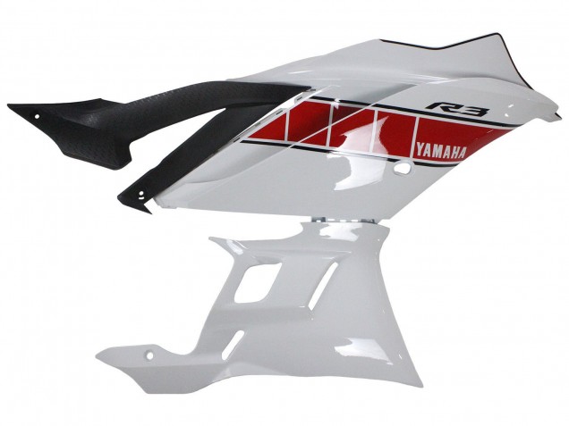 Purchase 2022-2024 White Red Black Yamaha YZF R3/R25 Motorcycle Fairings UK