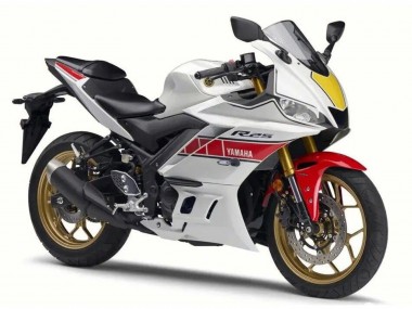 Purchase 2022-2024 White Red Yamaha YZF R3/R25 Motorcycle Fairings UK