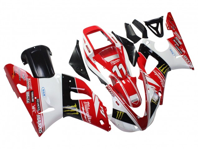 Purchase 1998-1999 Red White Black Yellow Monster Milwaukee MAXXIS 11 Yamaha YZF 1000 R1 Motorcycle Fairings UK