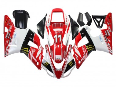 Purchase 1998-1999 Red White Black Yellow Monster Milwaukee MAXXIS 11 Yamaha YZF 1000 R1 Motorcycle Fairings UK