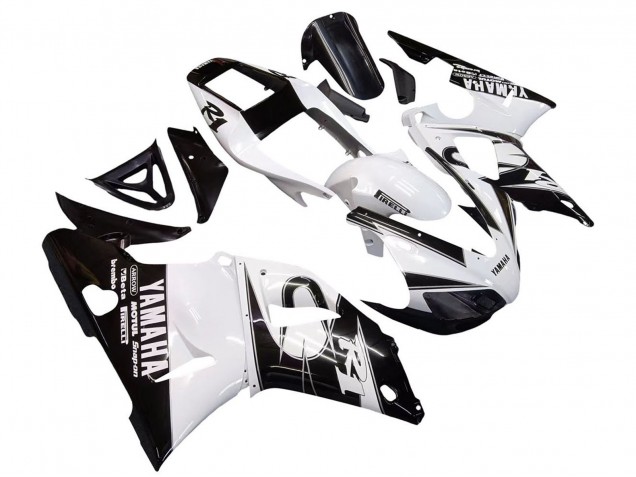 Purchase 1998-1999 White Glossy Black Yamaha YZF 1000 R1 Motorcycle Fairings UK