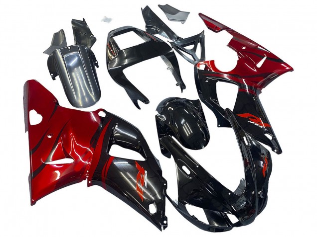 Purchase 1998-1999 Glossy Black Red Yamaha YZF 1000 R1 Motorcycle Fairings UK