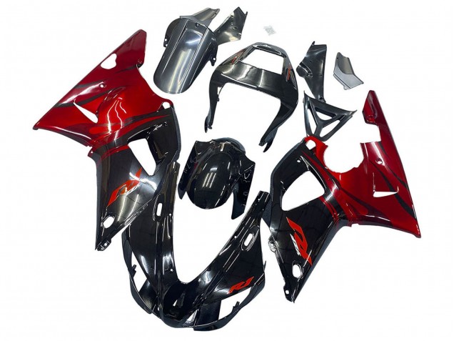 Purchase 1998-1999 Glossy Black Red Yamaha YZF 1000 R1 Motorcycle Fairings UK