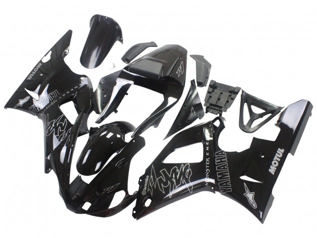 Purchase 2000-2001 Glossy Black White Monster Motul Yamaha YZF 1000 R1 Motorcycle Fairings UK