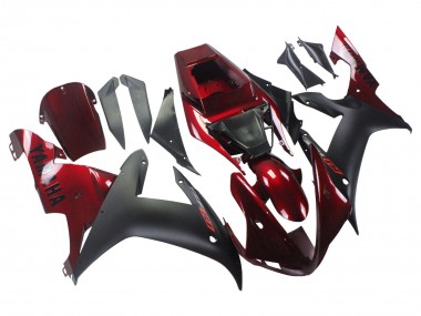 Purchase 2002-2003 Red Matte Black Yamaha YZF 1000 R1 Motorcycle Fairing Kits UK