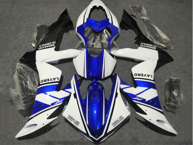 Purchase 2002-2003 White Blue Matte Black Yamalube Yamaha YZF 1000 R1 Motorcycle Fairings UK