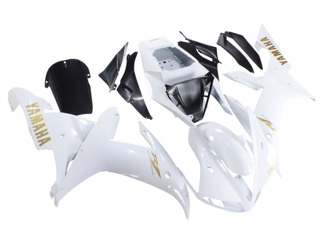 Purchase 2002-2003 White Gold Decals Yamaha YZF 1000 R1 Motorcycle Fairings UK