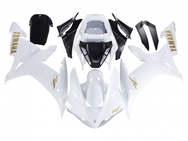 Purchase 2002-2003 White Gold Decals Yamaha YZF 1000 R1 Motorcycle Fairings UK
