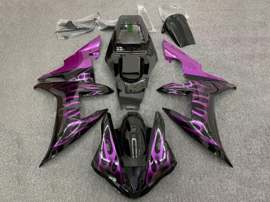 Purchase 2002-2003 Glossy Black Purple Flame Yamaha YZF 1000 R1 Motorcycle Fairings UK