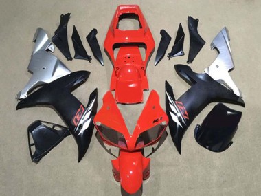 Purchase 2002-2003 Red Silver Matte Black Yamaha YZF 1000 R1 Motorcycle Fairings UK
