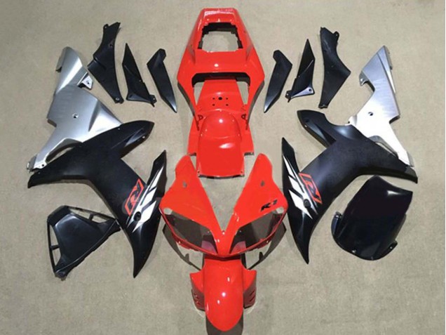 Purchase 2002-2003 Red Silver Matte Black Yamaha YZF 1000 R1 Motorcycle Fairings UK