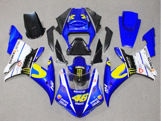 Purchase 2002-2003 Blue White Black Yellow Monster 46 Yamaha YZF 1000 R1 Motorcycle Fairings UK