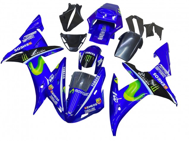 Purchase 2002-2003 Blue Black Green MoviStar ENEOS Monster Yamaha YZF 1000 R1 Motorcycle Fairings UK