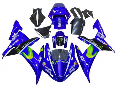 Purchase 2002-2003 Blue Black Green MoviStar ENEOS Monster Yamaha YZF 1000 R1 Motorcycle Fairings UK