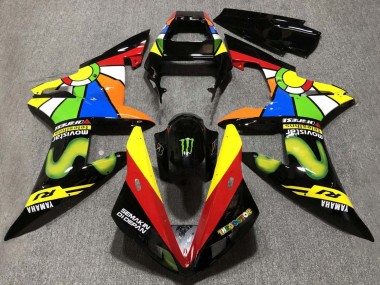 Purchase 2002-2003 Glossy Black Red Yellow Green Movistar Semakin Didepan Yamaha YZF 1000 R1 Motorcycle Fairings UK
