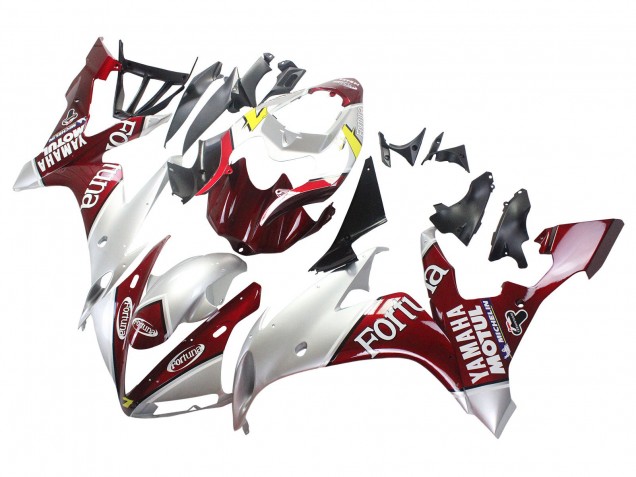 Purchase 2004-2006 Silver Red Fortuna Motul Yamaha YZF 1000 R1 Motorcycle Fairings UK