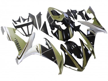 Purchase 2004-2006 Light Gold White Glossy Black Yamaha YZF 1000 R1 Motorcycle Fairings UK