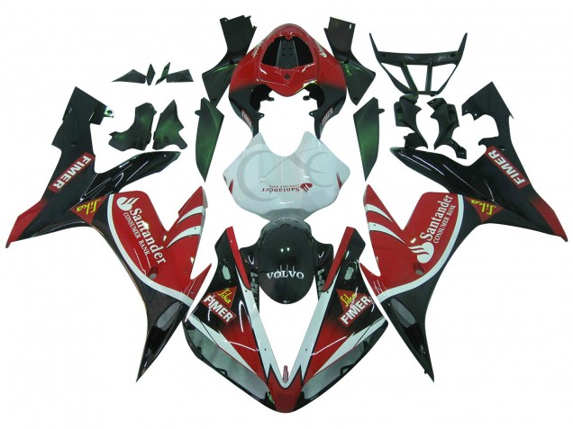 Purchase 2004-2006 Red White Black Green Volvo Jika Fimer Santander Yamaha YZF 1000 R1 Motorcycle Fairings UK