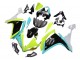 Purchase 2007-2008 Light Blue Lime Green Black Yamaha YZF 1000 R1 Motorcycle Fairings UK