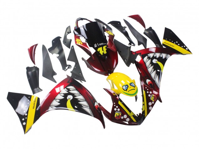 Purchase 2009-2011 Red Yellow Black Shark 46 Yamaha YZF 1000 R1 Motorcycle Fairings UK