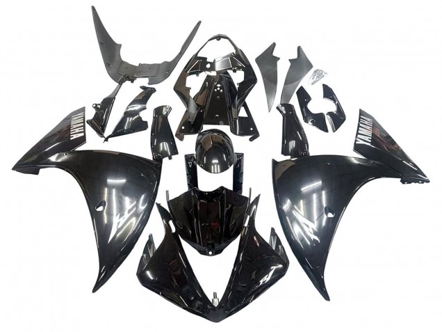 Purchase 2009-2011 Glossy Black White Decal Yamaha YZF 1000 R1 Motorcycle Fairings UK