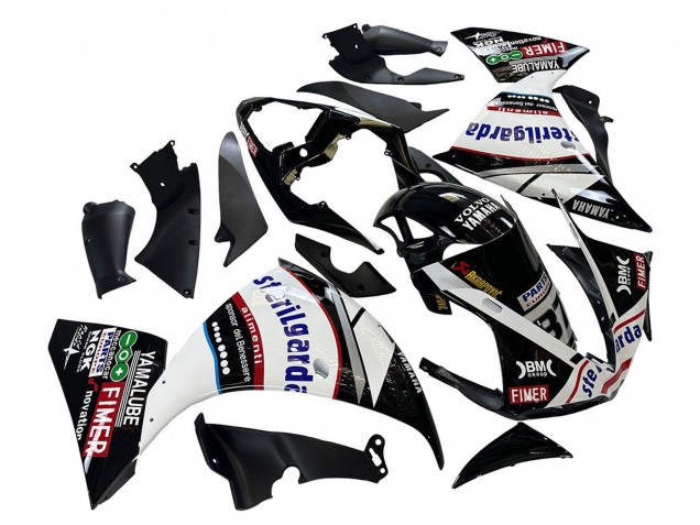 Purchase 2009-2011 Glossy Black White Red Volvo Fimer Yamalube 87 Yamaha YZF 1000 R1 Motorcycle Fairings UK