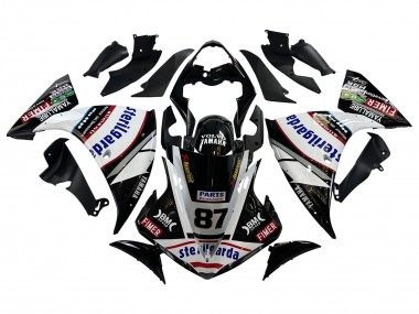 Purchase 2009-2011 Glossy Black White Red Volvo Fimer Yamalube 87 Yamaha YZF 1000 R1 Motorcycle Fairings UK