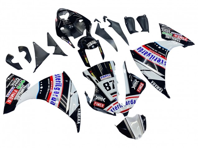 Purchase 2012-2014 Glossy Black White Red Fimer Yamalube Sterilgarda 87 Yamaha YZF 1000 R1 Motorcycle Fairings UK