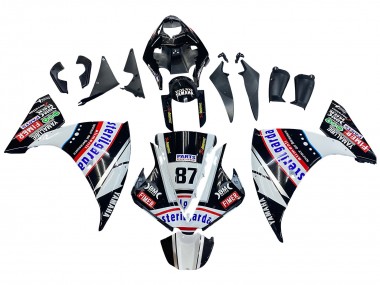 Purchase 2012-2014 Glossy Black White Red Fimer Yamalube Sterilgarda 87 Yamaha YZF 1000 R1 Motorcycle Fairings UK