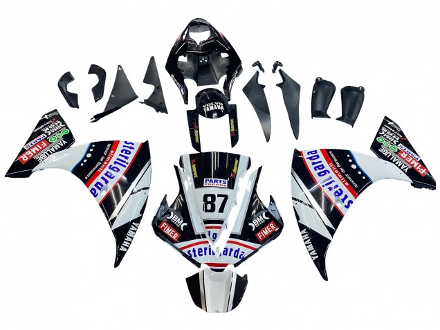 Purchase 2012-2014 Glossy Black White Red Fimer Yamalube Sterilgarda 87 Yamaha YZF 1000 R1 Motorcycle Fairings UK