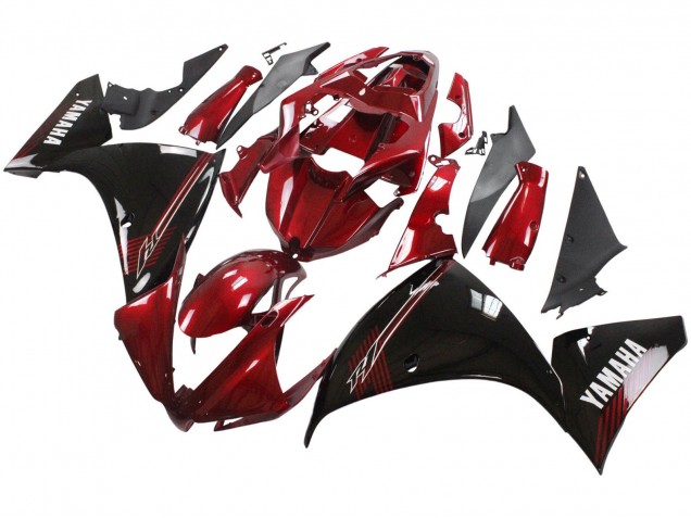 Purchase 2012-2014 Red Glossy Black Yamaha YZF 1000 R1 Motorcycle Fairings UK