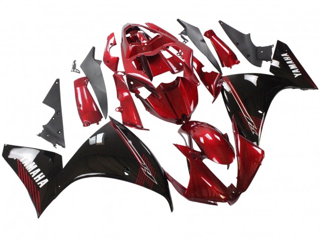 Purchase 2012-2014 Red Glossy Black Yamaha YZF 1000 R1 Motorcycle Fairings UK