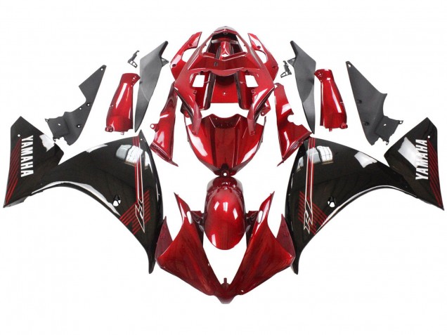 Purchase 2012-2014 Red Glossy Black Yamaha YZF 1000 R1 Motorcycle Fairings UK