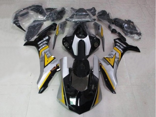 Purchase 2012-2014 Glossy Black White Silver Yellow Yamaha YZF 1000 R1 Motorcycle Fairings UK