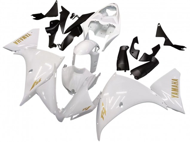 Purchase 2012-2014 White Gold Decals Yamaha YZF 1000 R1 Motorcycle Fairings UK