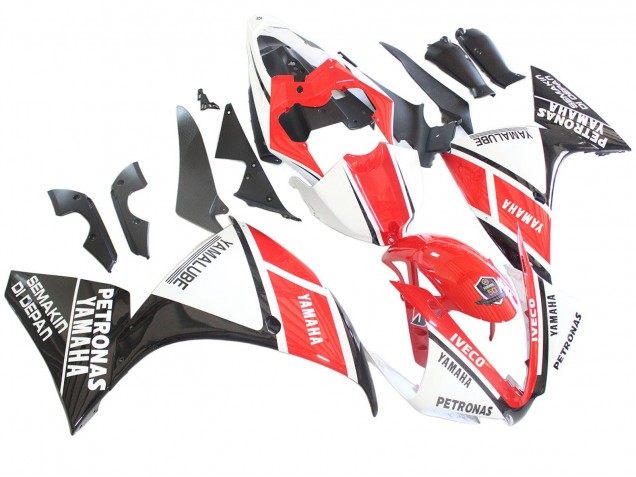 Purchase 2012-2014 White Red Glossy Black Petronas Yamaha YZF 1000 R1 Motorcycle Fairings UK