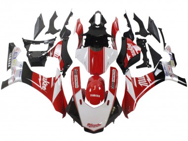 Purchase 2015-2019 White Red Black Milwaukee Yamaha YZF 1000 R1 Motorcycle Fairing UK