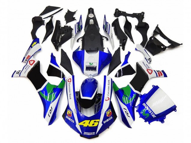 Purchase 2020-2025 Black White Blue Movistar ENEOS 46 Yamaha YZF 1000 R1 Motorcycle Fairings UK Purchase 2020-2025 Black White Blue Movistar ENEOS 46 Yamaha YZF 1000 R1 Motorcycle Fairings UK