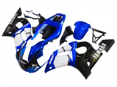 Purchase 1998-2002 White Blue Glossy Black Yamaha YZF 600 R6 Motorcycle Fairings UK