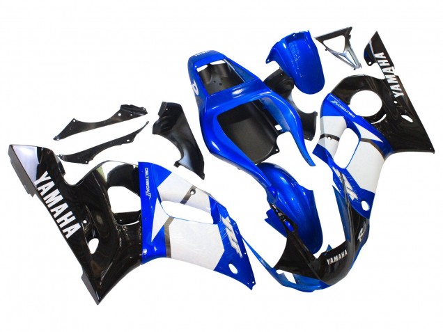 Purchase 1998-2002 White Blue Glossy Black Yamaha YZF 600 R6 Motorcycle Fairings UK
