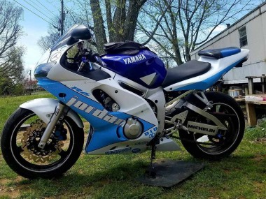 Purchase 1998-2002 White Blue Jordan Yamaha YZF 600 R6 Motorcycle Fairings UK