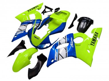 Purchase 1998-2002 Neon Green Blue White Champions Yamaha YZF 600 R6 Motorcycle Fairings UK