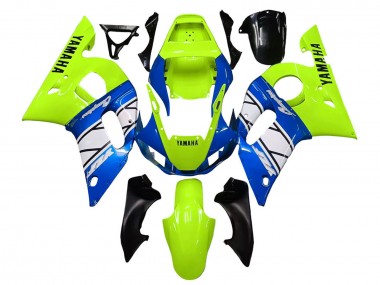 Purchase 1998-2002 Neon Green Blue White Champions Yamaha YZF 600 R6 Motorcycle Fairings UK