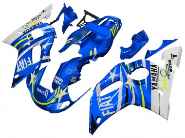 Purchase 1998-2002 White Blue Neon Yellow Fiat Motul Michelin Yamaha YZF 600 R6 Motorcycle Fairings UK