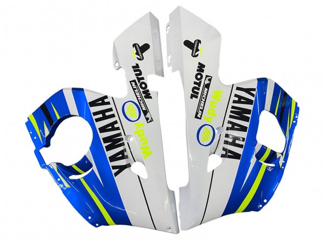 Purchase 1998-2002 White Blue Neon Yellow Fiat Motul Michelin Yamaha YZF 600 R6 Motorcycle Fairings UK